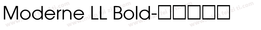 Moderne LL Bold字体转换